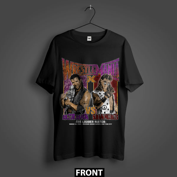 WrestleMania X Razor Ramon vs Shawn Michaels Premium Oversized Double-Sided T-Shirt (Unisex)